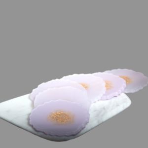 Lilac Geode Resin Coaster