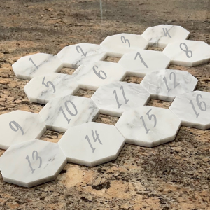 Marble Octagon Wedding Table Numbers