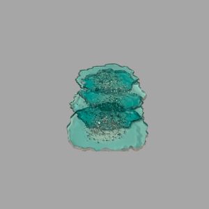 Seagreen Geode Resin Coaster