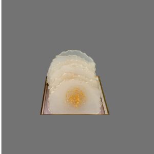 White Geode Resin Coaster