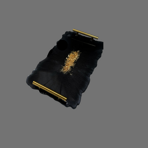 Black and Gold Resin Tray