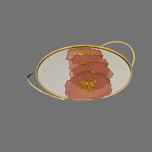 Rose Gold Geode Resin Coaster