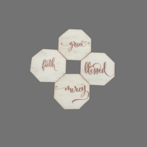 Marble Coasters Grace & Mercy