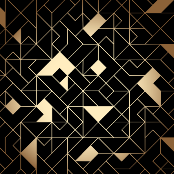 Disposable Coaster Gold Abstract