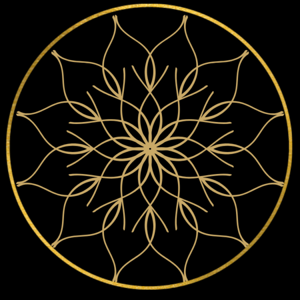 Disposable Coaster Gold Flower