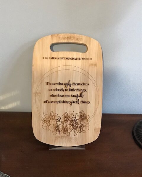 Las Amigas Incorporated Motto Bamboo Cutting Board